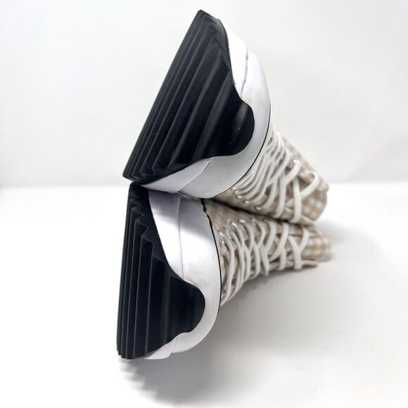 Converse Run Star Hike Shoes Sz 10.5 Gingham Chunky Platform High-Top Sneakers - Picture 10 of 13